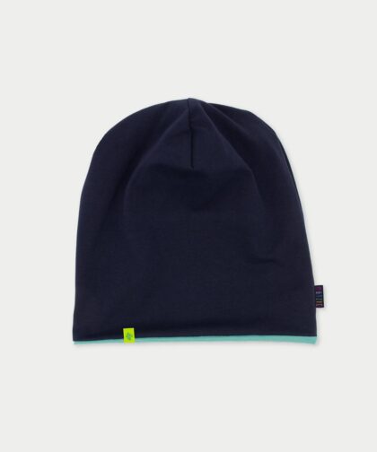 Beanie Mütze - denim blue & sea green