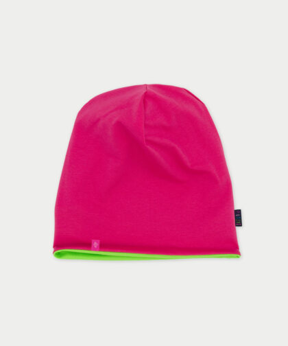 Beanie Mütze - hot pink & lime