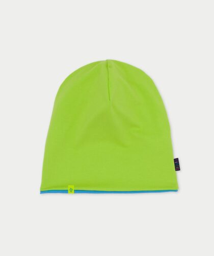 Beanie Mütze - lime & aqua blue