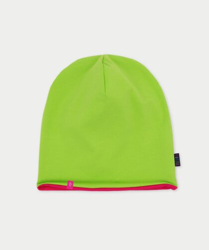 Beanie Mütze - lime & hot pink