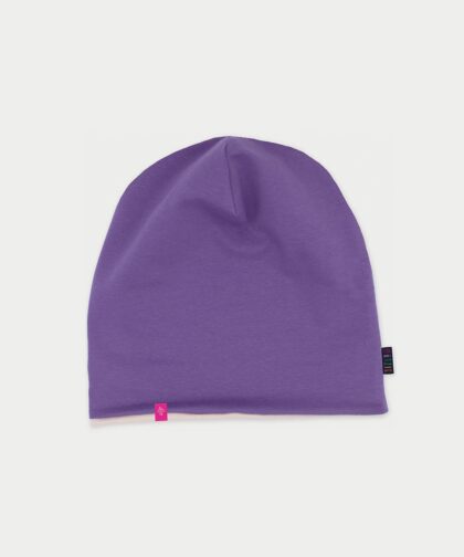Beanie Mütze - provence purple & sand