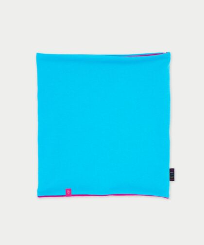 Wende-Loop Schal - aqua blue & hot pink